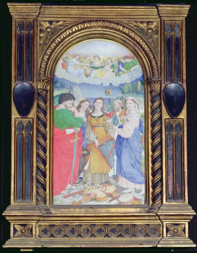 Santa Cecilia rodeada por San Pablo, San Juan Evangelista, San Agustín y María Magdalena de Raffaello Sanzio Raphael